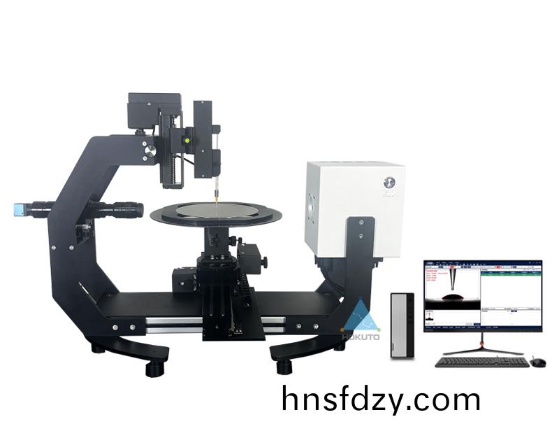 錶麵接觸(chu)角測量儀對晶圓潤濕性的測試