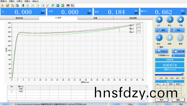 拉力機(ji)輭件-主(zhu)界麵圖 拉力機輭件-主界麵圖