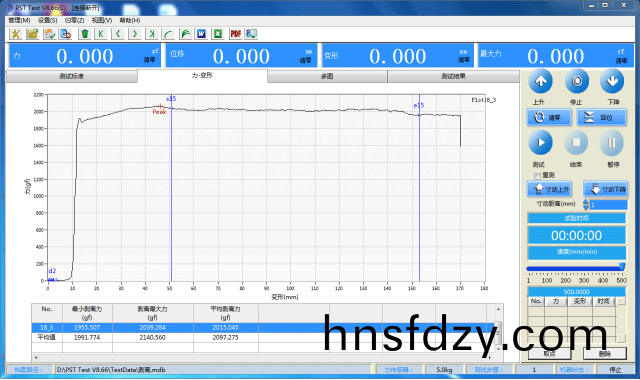 電腦式剝離力試驗機輭件界麵